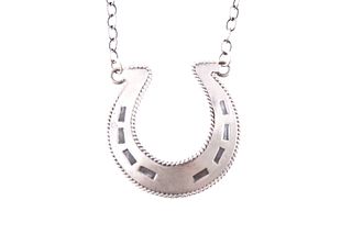 Navajo Horseshoe Sterling Necklace by Livingston