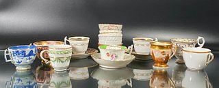 Lot of Antique Ceramic Cups and Saucers