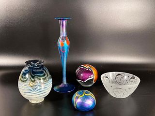 Assorted Art Glass Lot, Lundberg, Carl Radke