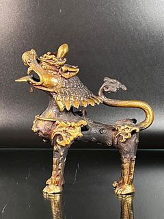 Thai Antique Brass Lion