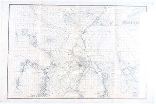 Northern Pacific Land Grant Montana Map c. 1890