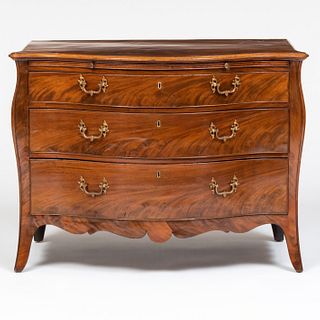 George III Mahogany Serpentine-Fronted Chest of Drawers, attributed to the workshop of Henry Hill of Marlborough