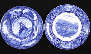 Antique Montana Commemorative Plates Staffordshire
