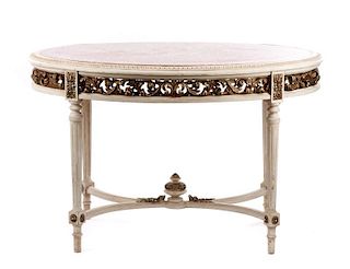 19th C. French Louis XVI Style Oval Table