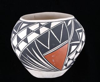 Acoma Polychrome Pottery Jar c. 1950-1980's