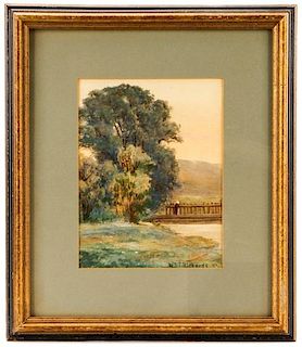 William Trost Richards, Signed Watercolor Painting