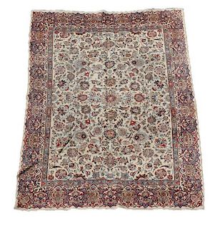 Hand Woven Persian Mashad Room Size Rug