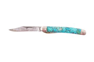 Navajo Number 8 Turquoise Folding Schrade Knife