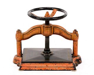Painted Iron Book Press, Late 19th Century