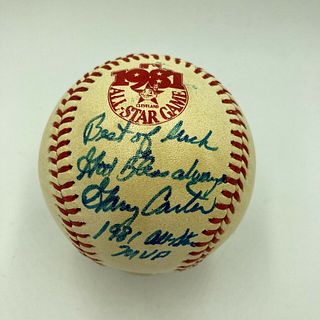 Rare Gary Carter 1981 All Star MVP Signed 1981 All Star Game Baseball JSA COA