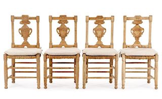 Set of 4 Country French Provincial Style Chairs