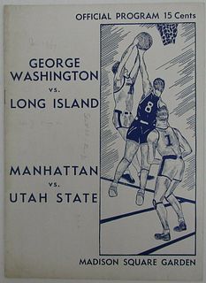 1937 NCAA Basketball Doubleheader Games Program at Madison Square Garden  145185