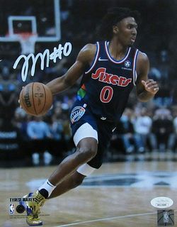 Tyrese Maxey Philadelphia 76ers Signed/Autographed 8x10 Photo JSA 167198