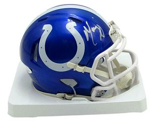 Marvin Harrison HOF Signed/Auto Colts Flash Mini Football Helmet JSA 167434