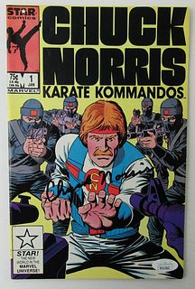 Chuck Norris Autographed Comic Book Jan 1  1986 "Karate Kommandos" JSA