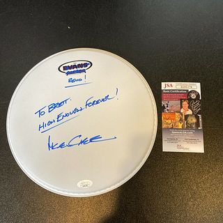 Michael Cartellone Signed Autographed Drumhead With JSA COA