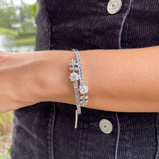 Late Victorian Platinum Diamond Bracelet