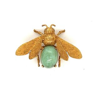 18k Jade Butterfly BroochÂ 