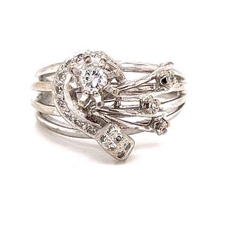 14k Art Deco Diamond Ring