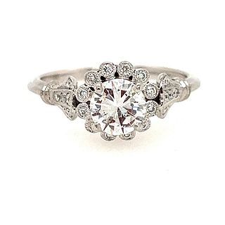 GIA 14k Diamond Rosetta Engagement Ring