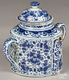 Dutch blue and white Delft posset pot, 18th c.
