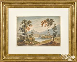 Five English watercolor coastal scenes, 19th c.