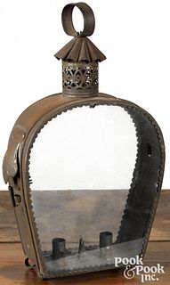 Unusual tin carry lantern, 19th c.