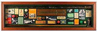 Large Billiards & Snooker Collectible Shadowbox