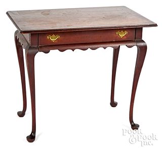 Bench made Queen Anne style walnut dressing table