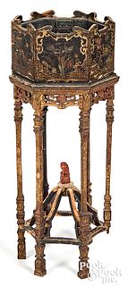 Japanned plant stand, ca. 1900