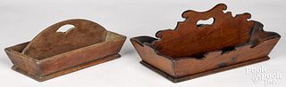 Two cutlery trays, 19th c.