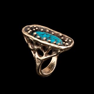Charles Loloma, Gold and Turquoise Ring