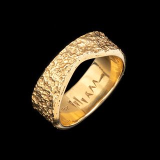 Charles Loloma, Tufa Cast Gold Ring