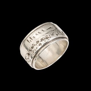 Charles Loloma, Engraved Silver Band Ring