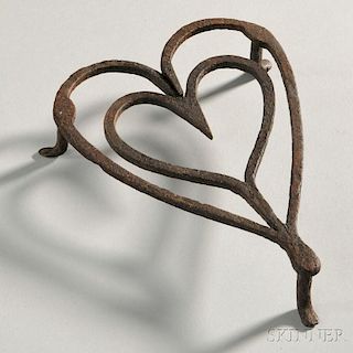 Wrought Iron Heart-shaped Trivet