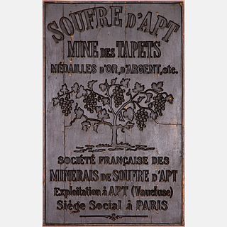 French Carved and Painted Hardwood Trade Sign