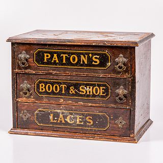 Paton's Boot and Shoe Laces Shop Display Cabinet