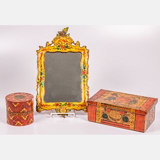 Italian Carved and Painted Mirror