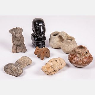 Pre-Columbian Pottery, Obsidian and Carved Stone Figures