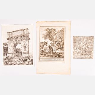 A Group of Three Engravings by Various Artists