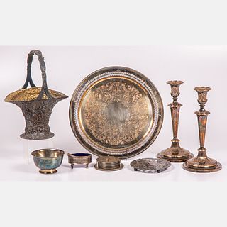 Group of Silver Plated Decorative and Serving Items