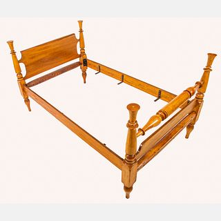 American Pine and Maple Three Quarter Bed