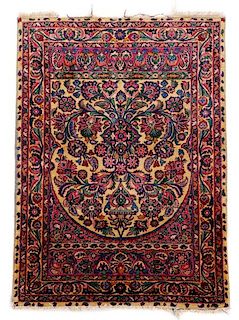 Small Hand Woven Persian Silk Sarouk
