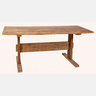 Rustic Oak and Pine Work Table