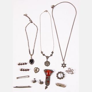 Silver, Marcasite and Semi-Precious Colored Stone Jewelry