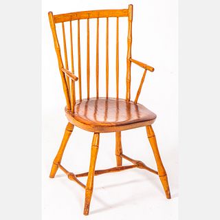 American Cherry Bamboo-Turned Diminutive Windsor Arm Chair