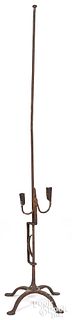 Wrought iron adjustable candlestand