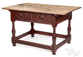 Pennsylvania walnut and pine tavern table, 18th c.