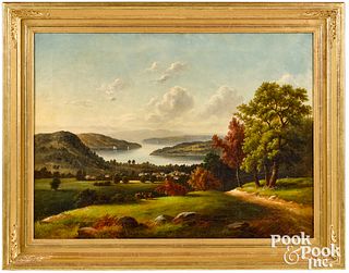 Hudson River Valley oil on canvas landscape