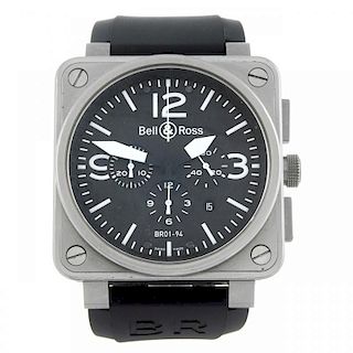 CURRENT MODEL: BELL & ROSS - a gentleman's Type Aviation chronograph wrist watch. Stainless steel ca